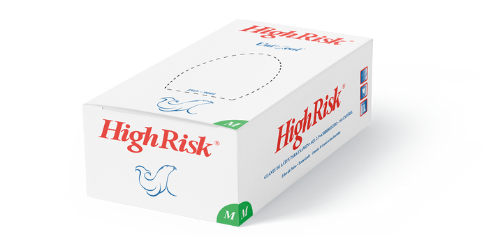 GUANTE HIGH RISK TEXTURIZADO MD C/50 PZ